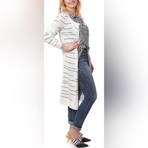 CAbi Dashes Maxi Cardigan‎ Duster sweater Size Medium